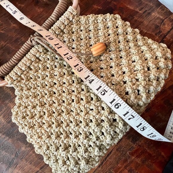 Vintage Crocheted Handmade Boho Shoulder Bag - Picture 10 of 11